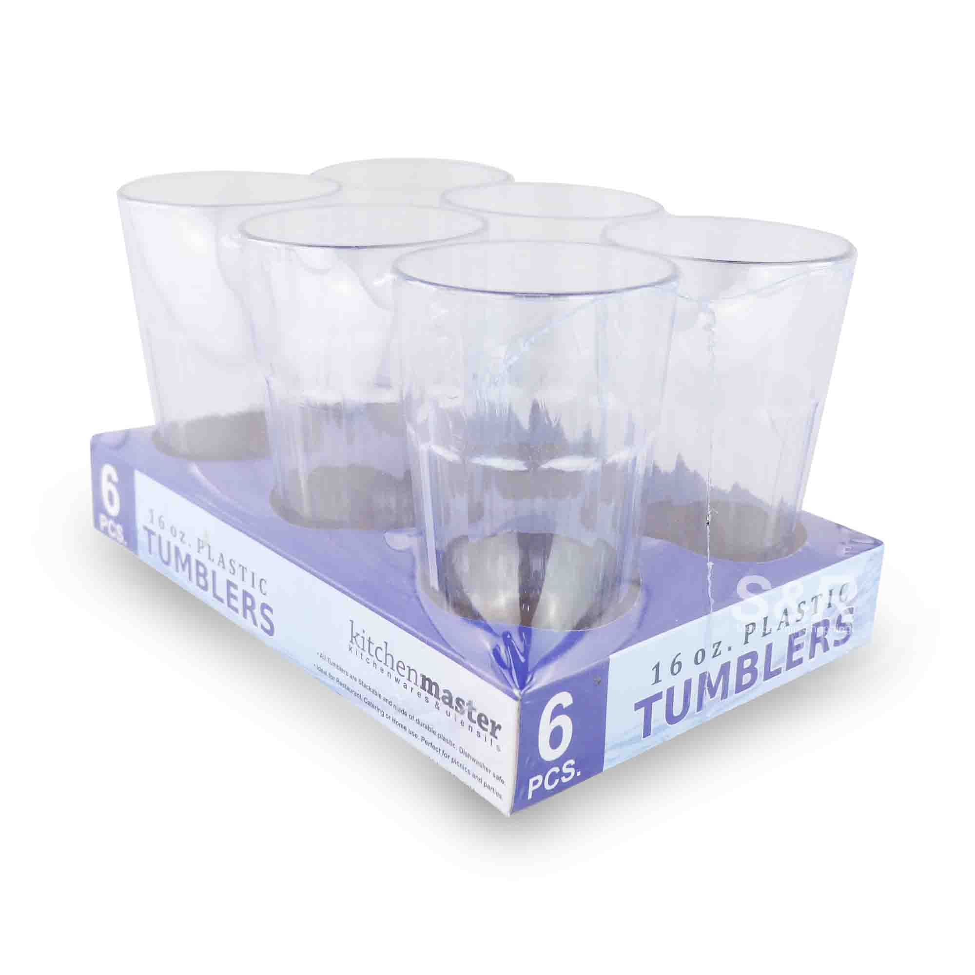 Kitchen Master 16oz Plastic Tumblers 6pcs Kitchen Master 16oz Plastic Tumblers 6pcs